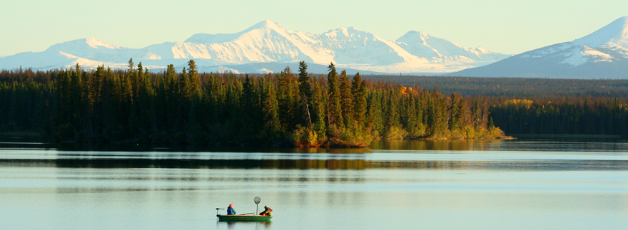 Fishing for Rainbow Trout on Nimpo Lake.